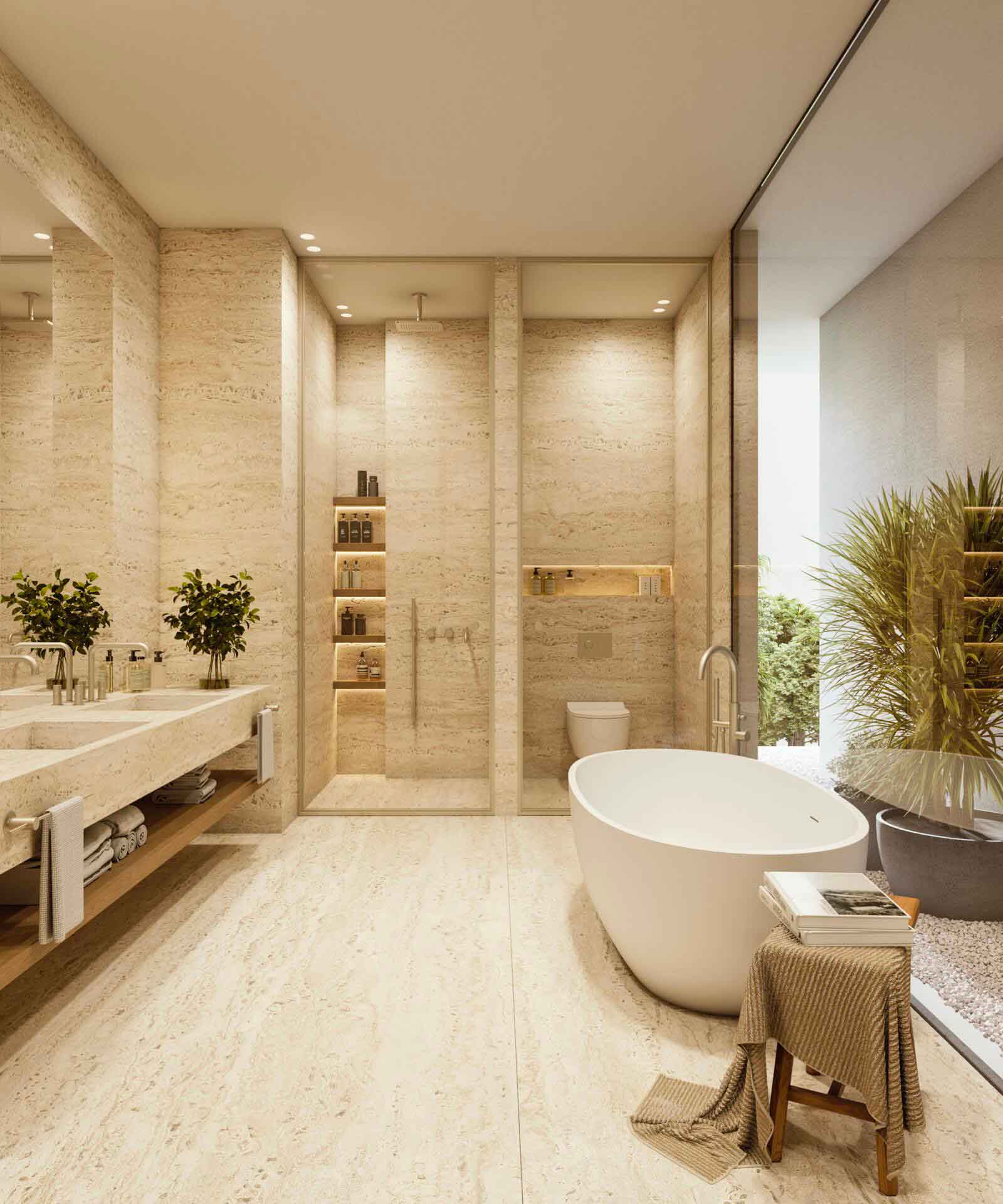 Salle de bain design d'une villa Lunaya by Zaya