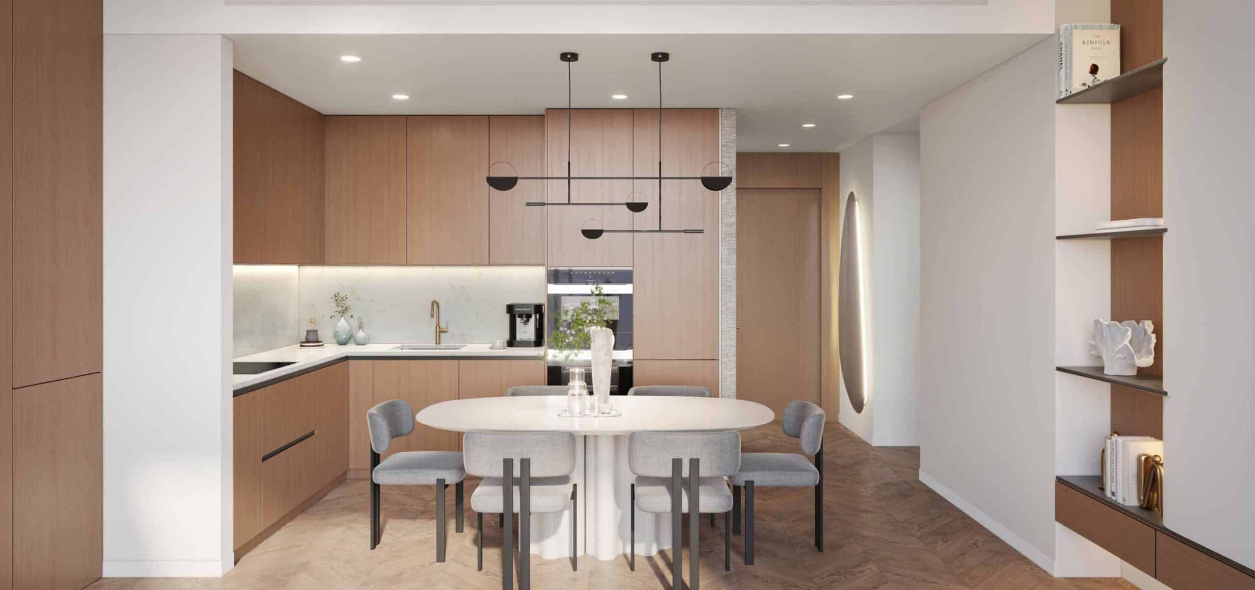 Cocina equipada con acabados europeos de primera calidad, Sheraton Residences Al Marjan Island