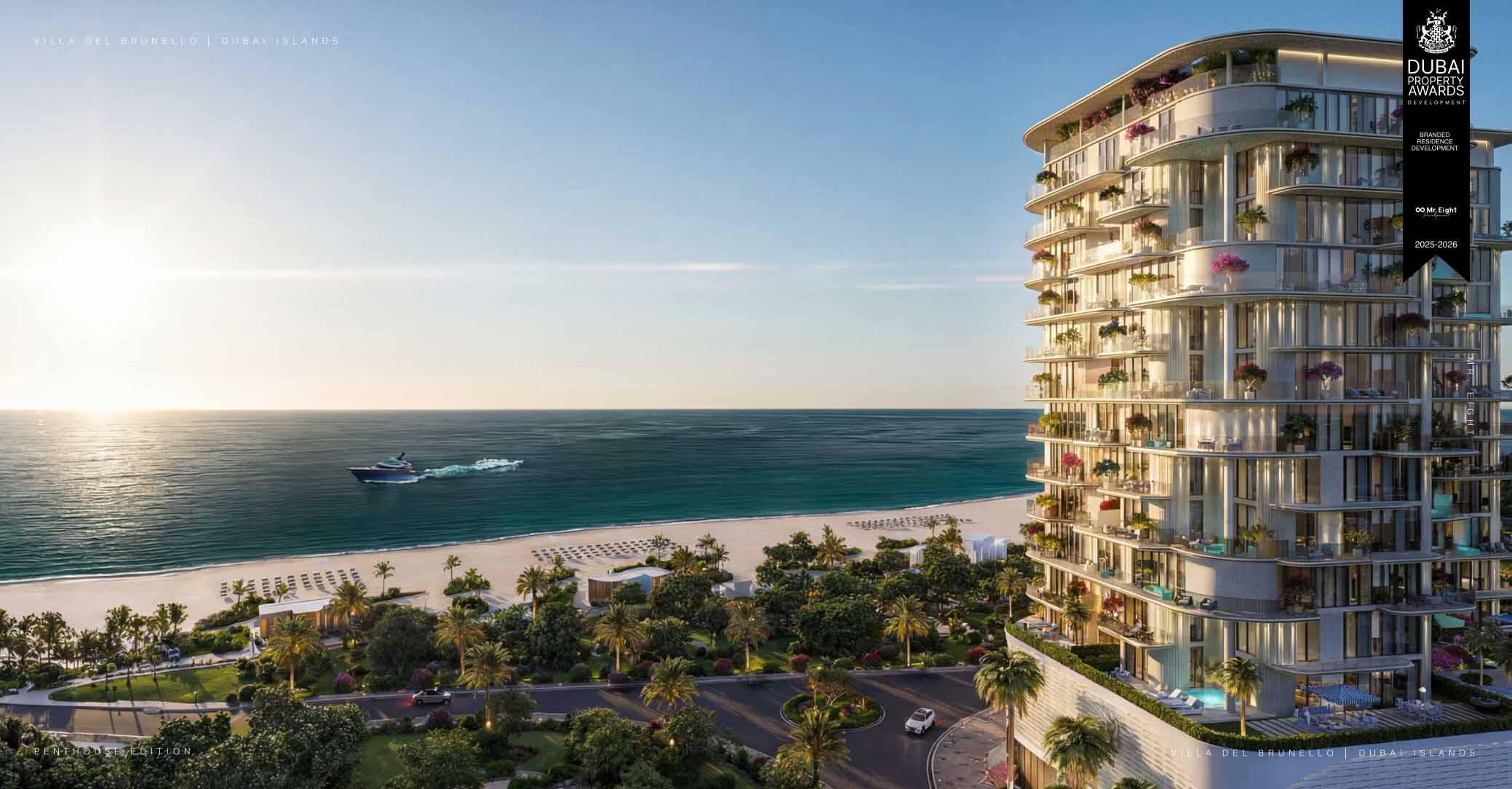 Villa del BRUNELLO, complejo residencial de Mr. Eight Development en las Islas de Dubái