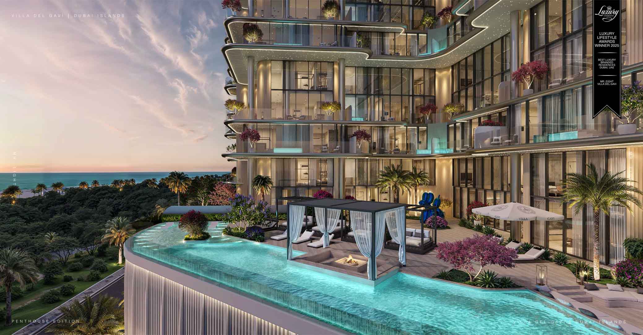 Villa del GAVI, la galardonada residencia de marca de Mr. Eight en las Islas de Dubái