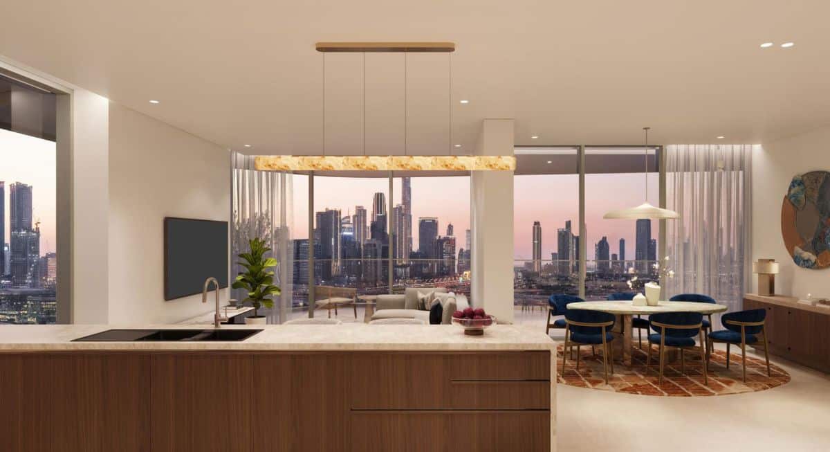 Кухня и столовая в квартире комплекса Artistry One Residences