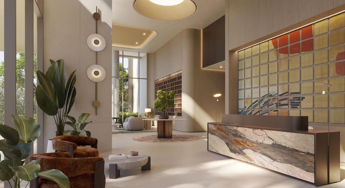 Вестибюль комплекса Artistry One Residences в Dubai Design District
